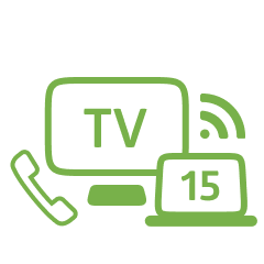 Интернет 15 Мбит/с + Интерактивное ТВ + Домашний телефон